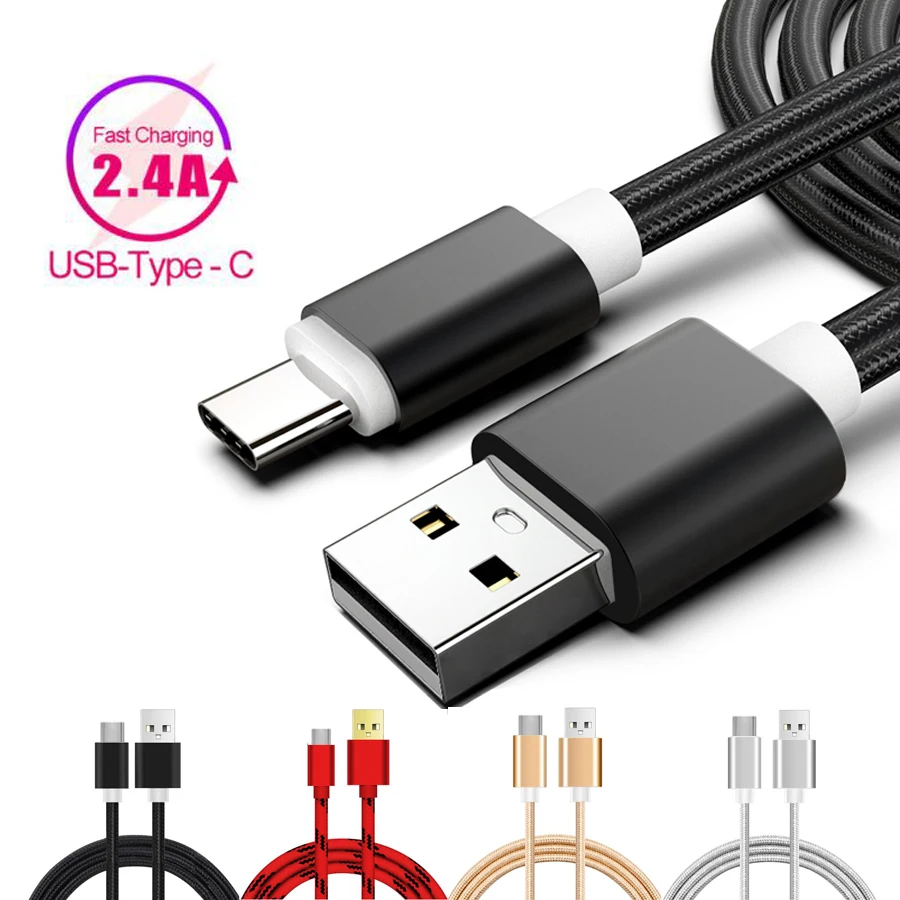 Кабель usb type C для Samsung S8 S9 xiaomi USB кабель мобильного телефона Быстрая зарядка