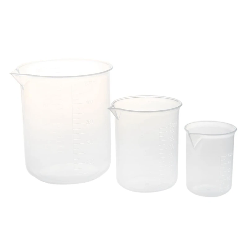 50/150 500 мл прозрачные пластиковые beakers выпускник|Лабораторный цилиндр| |