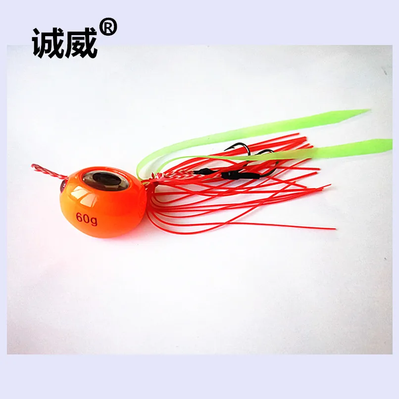 Цвет случайный слайдер рифовых и морских окуней/морской лещ Jig head с крючок для