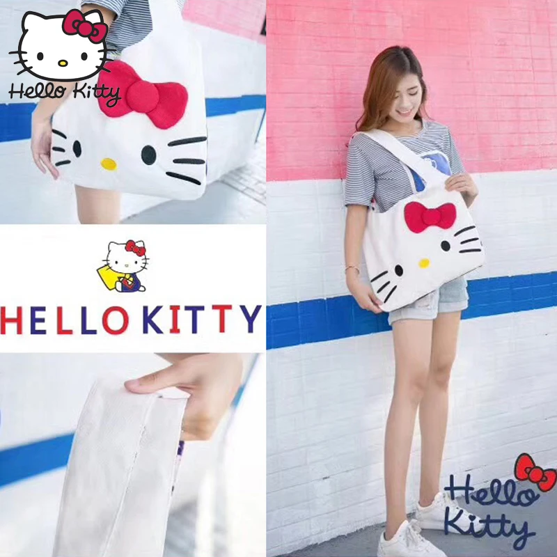 Сумка Hello Kitty ручной работы милый плюшевый рюкзак с бантом для девочек школьный