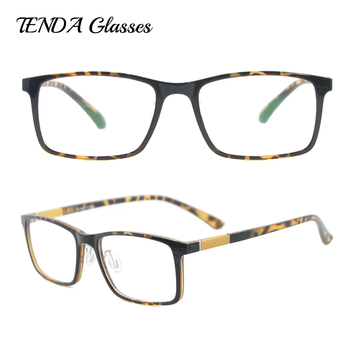 TR90 Легкая и гибкая Прямоугольная оправа для очков мужские модные квадратные очки