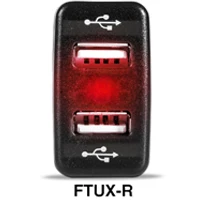 FTUX-R Специальное автомобильное зарядное устройство для Toyota, старая версия, двойной порт, USB, быстрая зарядка, светодиодный дисплей, 12-24 В, автомобильное зарядное устройство для Corolla/Prado/eiz - Название цвета: FTUX-R