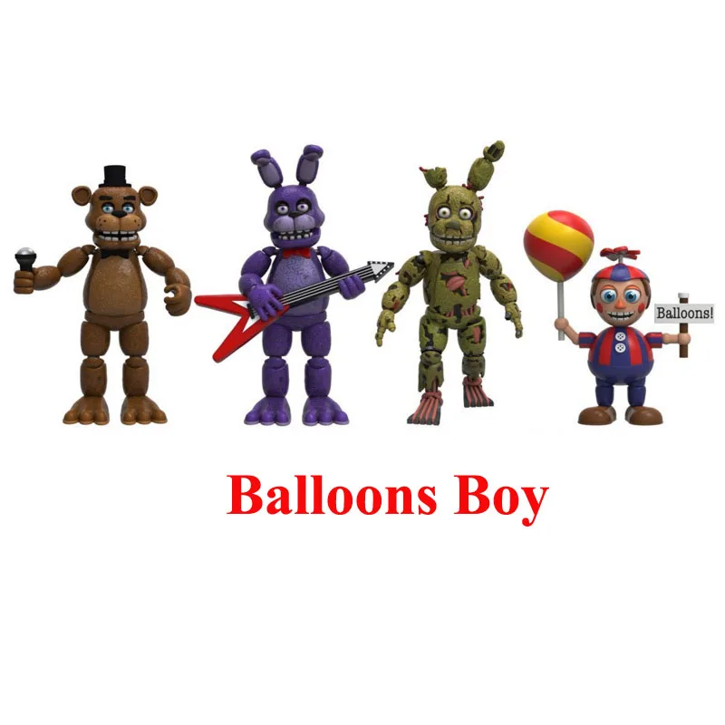 4 шт./компл. Five Nights at Freddy's Golden Freddy и воздушные шары для мальчиков экшн модель