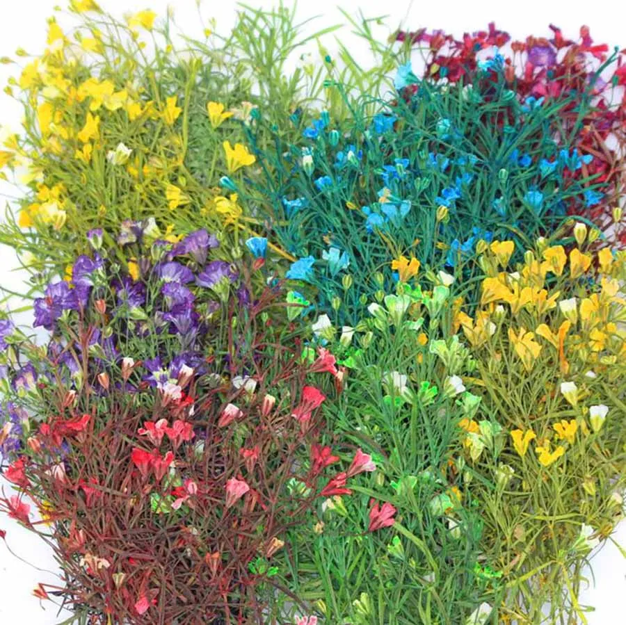 

60pcs Pressed Dried 5-8cm Gypsophila Flower Plant Herbarium For Jewelry Postcard Invitation Card Phone Case Bookmark DIY