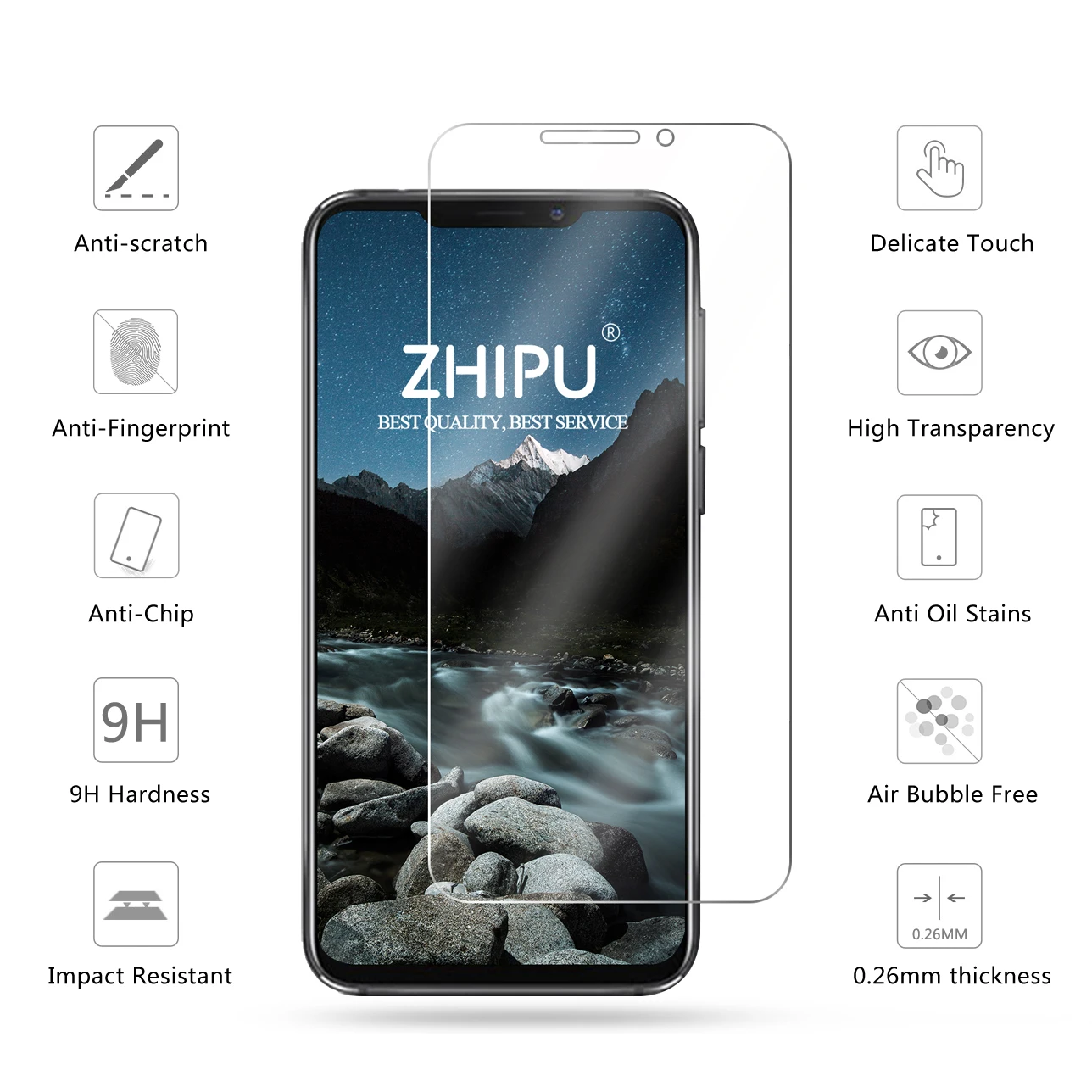 Закаленное стекло премиум класса 2.5D 0 26 мм 9H для Meizu X8 защитная пленка из