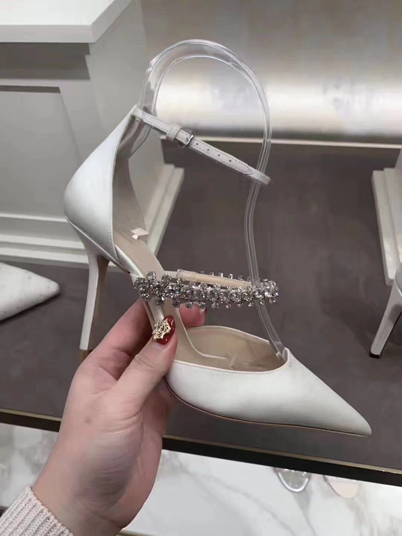 Kmeioo элегантная обувь женские свадебные туфли на каблуках Jewel высокие каблуки