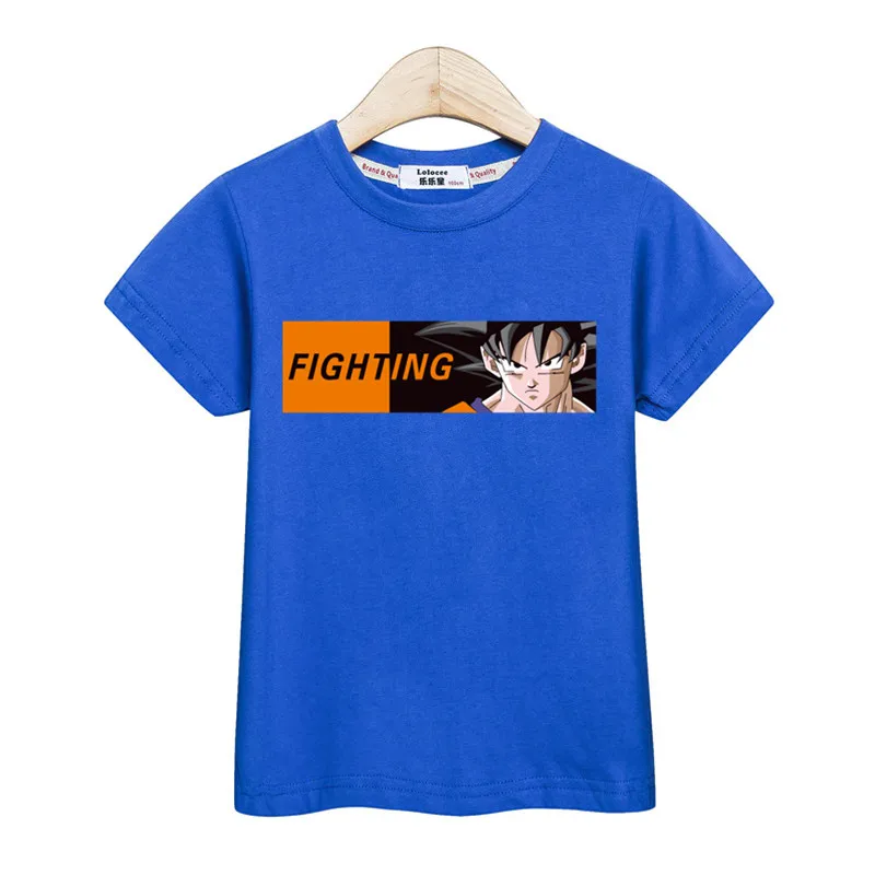 Новая футболка Goku Одежда для мальчиков популярная детская рубашка с Аниме