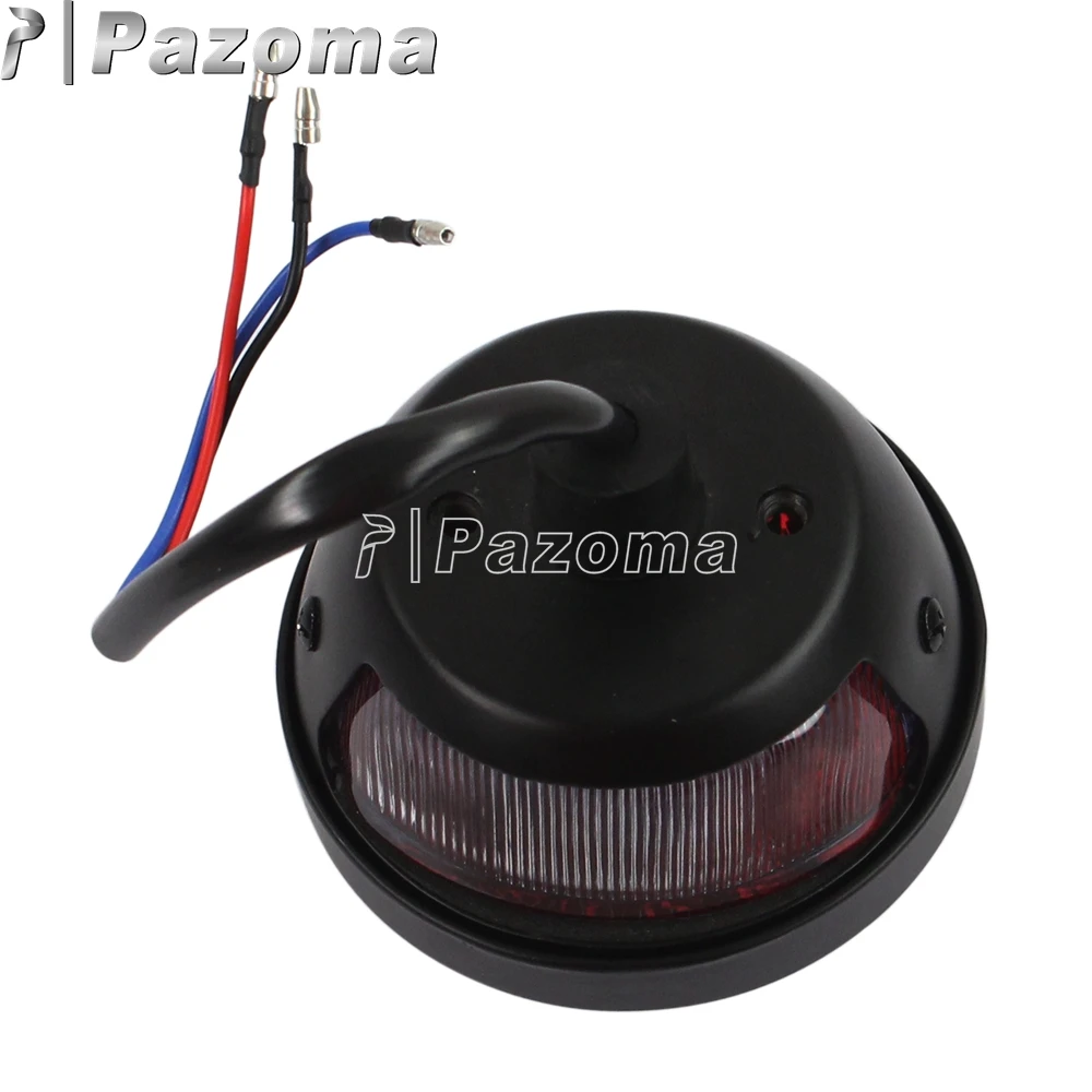 Black Motorcycle Aluminum Grille Shade Tail Stop Brake Light License Plate for Harley Chopper Bobber Cafe Racer Taillight |