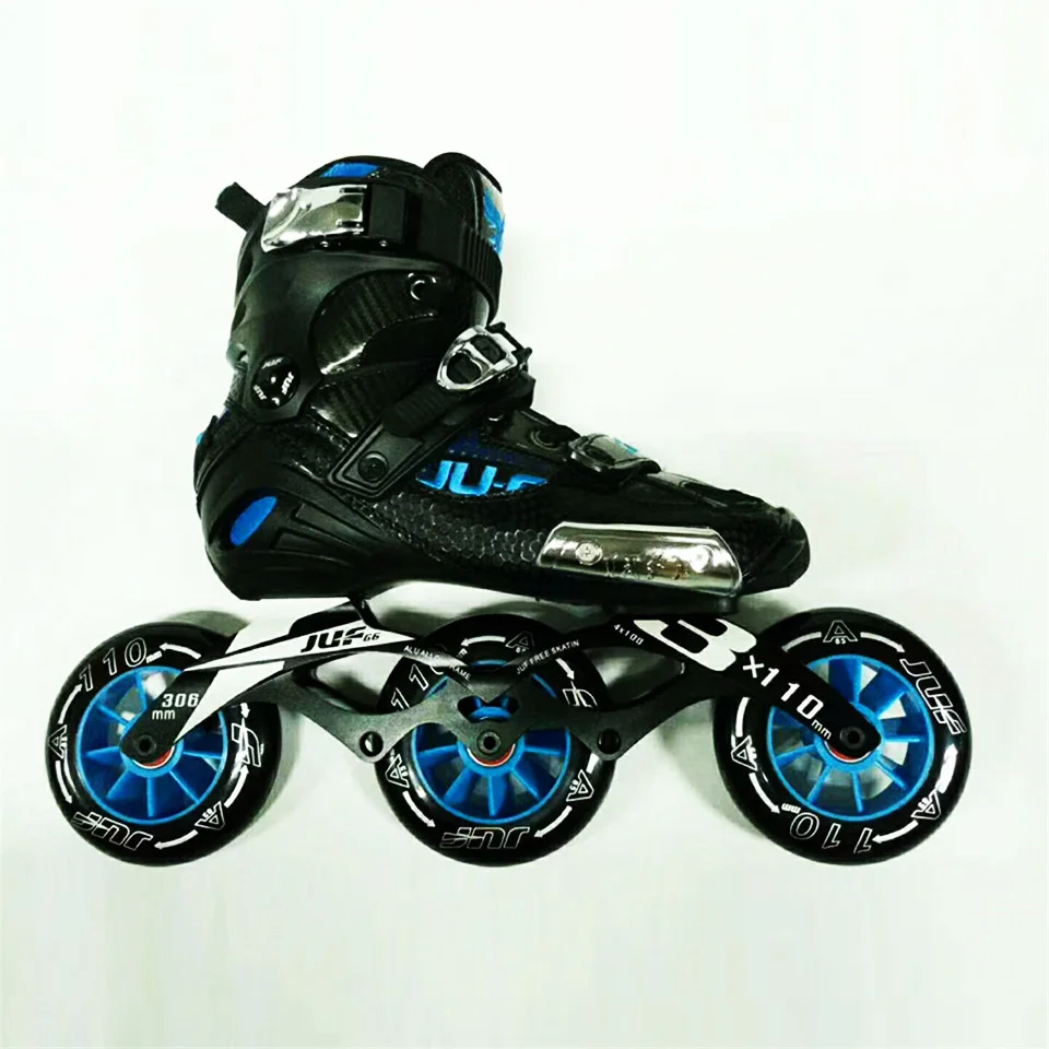 War Wolf скоростные коньки полу-solft Высокая Лодыжка роликовая обувь Inline Patines 3*110/4x100 мм шасси для уличных гонок катание F072