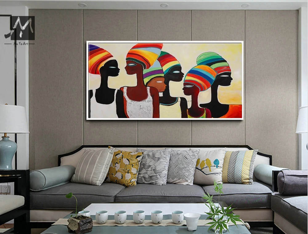 Картина в африканском стиле акриловые абстрактные картины ручная роспись холст