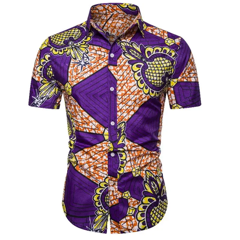 Мужская гавайская рубашка с коротким рукавом в новом стиле лето 2019 | одежда