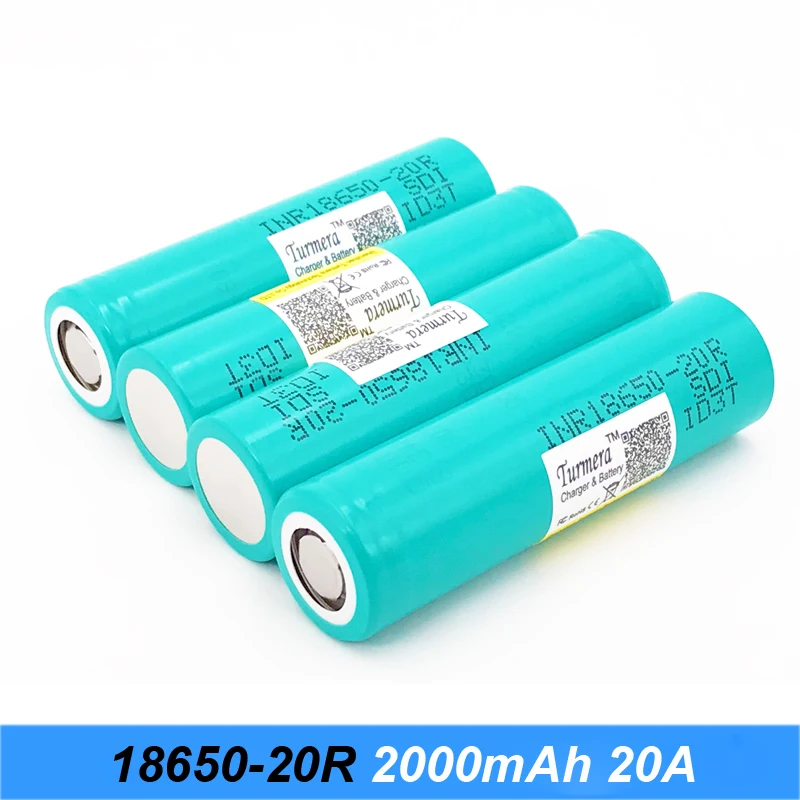 Батарея 18650 Горячая продажа 20R 3 7 V 2000 mAh 20amp Высокая скорость разрядки INR18650 для