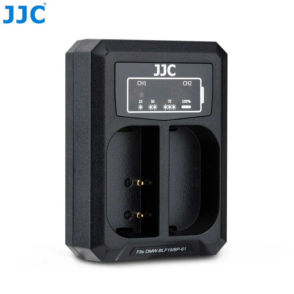 JJC USB Двойной аккумулятор зарядное устройство для Panasonic DMW-BLF19 DMW-BLF19e Lumix GH5S G9 GH5 GH4 GH3 заменяет DMW-BTC13 DMW-BTC10