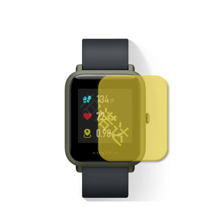 2 шт нано Полное покрытие экрана протектор для Xiaomi Huami Amazfit Bip бит PACE Lite Смарт-часы защитная пленка(не стекло