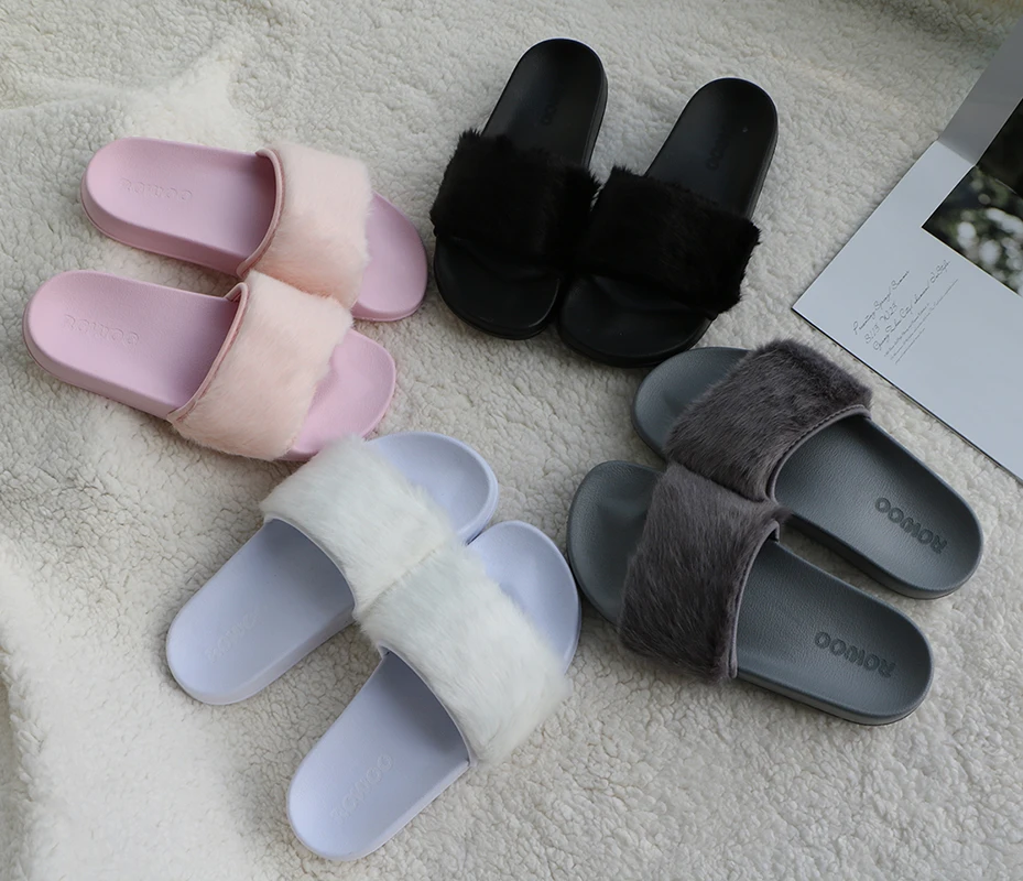Повседневные тапочки модная зимняя женская домашняя обувь с открытым носком