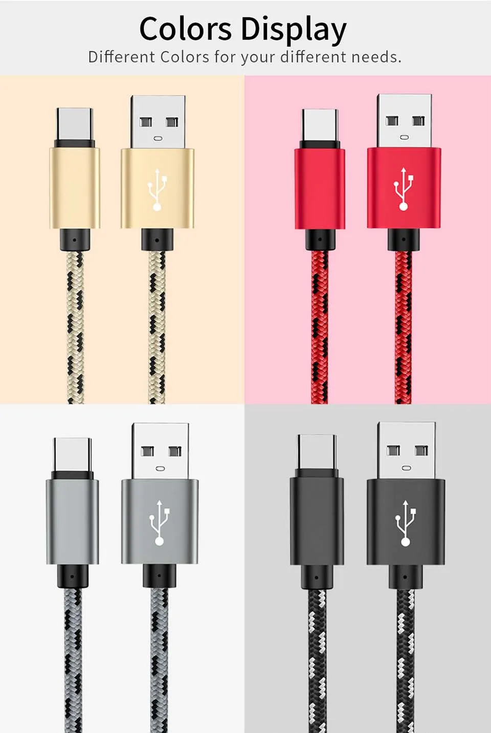 Usb type-C кабель для быстрой зарядки Usb C кабель для передачи данных Usb-C зарядное устройство для samsung S10 S9 S8 Xiaomi mi 8 A2 красный mi Note 7 кабель type-C