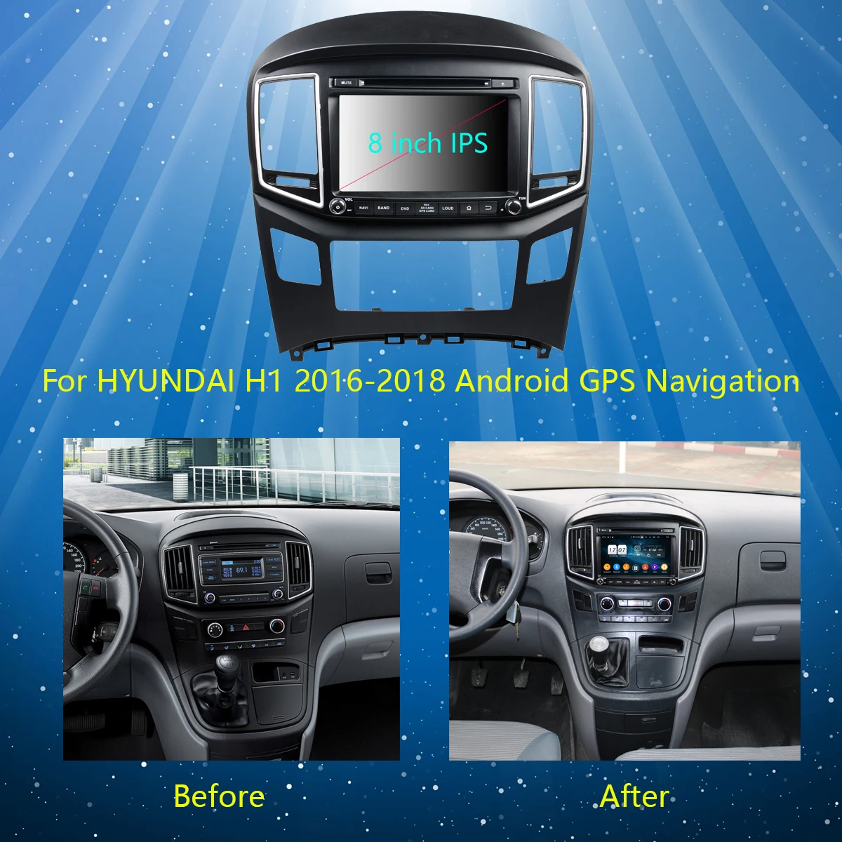 " ips 1920*1080 8 ядерный 4 Гб+ 64 Гб rom Android 9,0 автомобильный dvd-плеер для hyundai H1 Grand Starex DSP радио gps Parrot BT