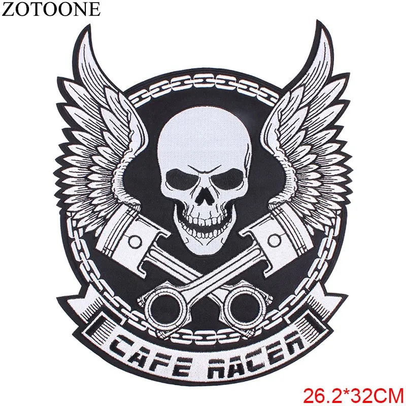 ZOTOONE Guns N Roses череп Тигр 3D Наклейка Крыло большая нашивка для одежды вышивка утюгом