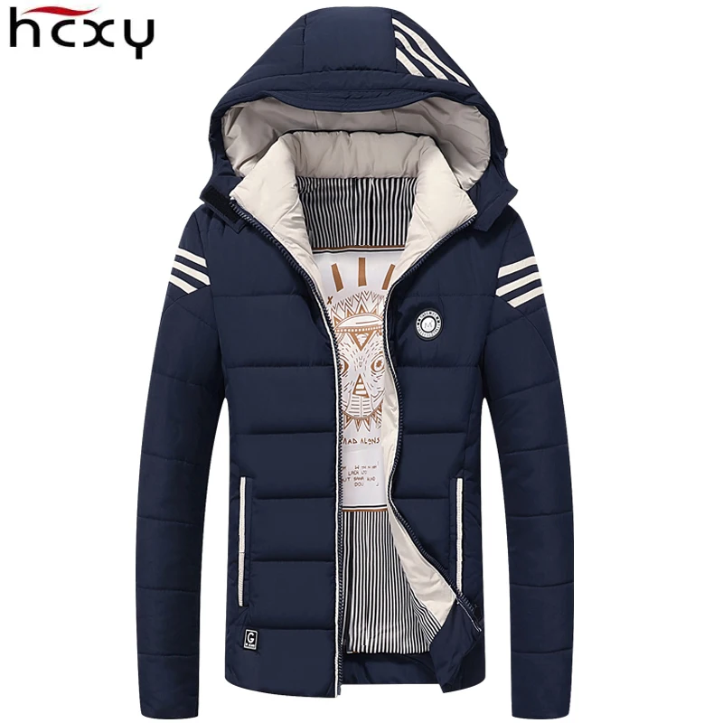 HCXY 2019 зимняя куртка мужские парки брендовая одежда повседневные хлопковые