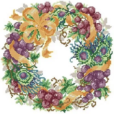 

Рукоделие, вышивка крестиком, наборы для вышивки, наборы для вышивки, 11CT, 14CT, 16CT, 18CT, виноградные венки