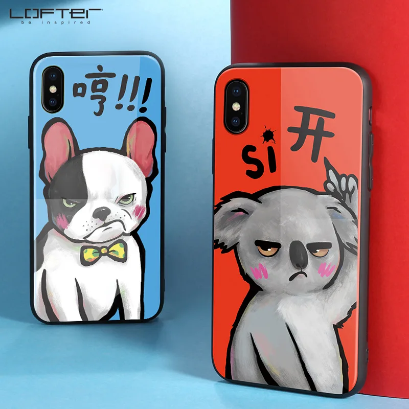 Задняя крышка LOFTER из закаленного стекла для iphone xs задняя с китайским рисунком max
