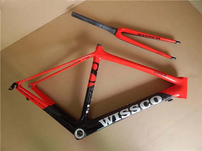Карбоновая рама легкая Wissco 49 см полностью углеродная дорожная коническая вилка