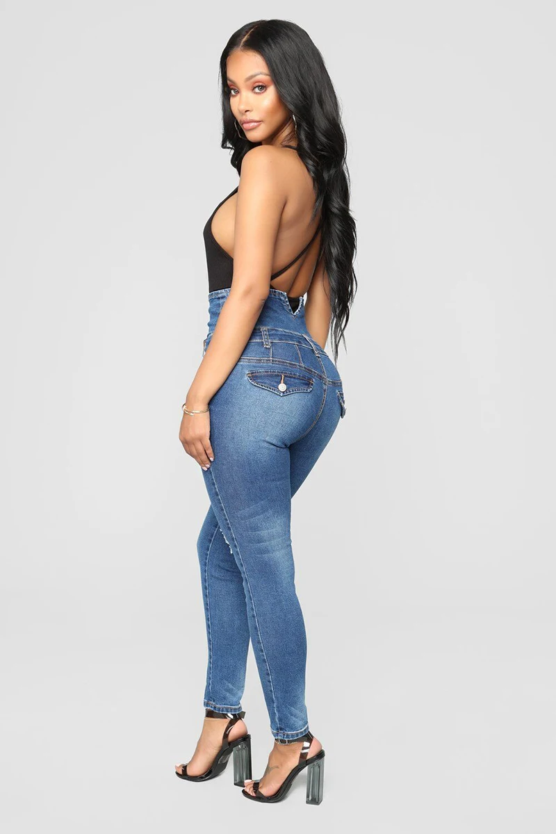 Джинсы женские эластичные с высокой талией|Узкие джинсы| |