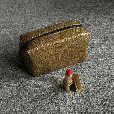 Golden Косметичка с блестками, Большая вместительная сумочка-клатч, вечерний клатч, сумка-конверт, блестящая косметичка, сумочка - Цвет: Golden