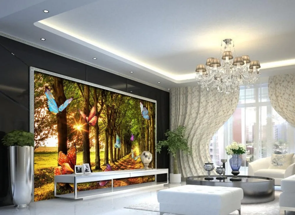 3D обои для гостиной с изображением леса|wallpapers for living room|mural wallpaper3d mural wallpaper |