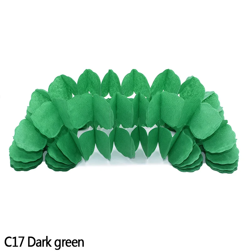C17 Dark green 3,6 м многоцветная четырехлистная бумага в виде клевера баннер для DIY Свадебные праздничные вечерние гирлянды товары для дома подвесные флаги украшения 7z - Цвет: C17 Dark green