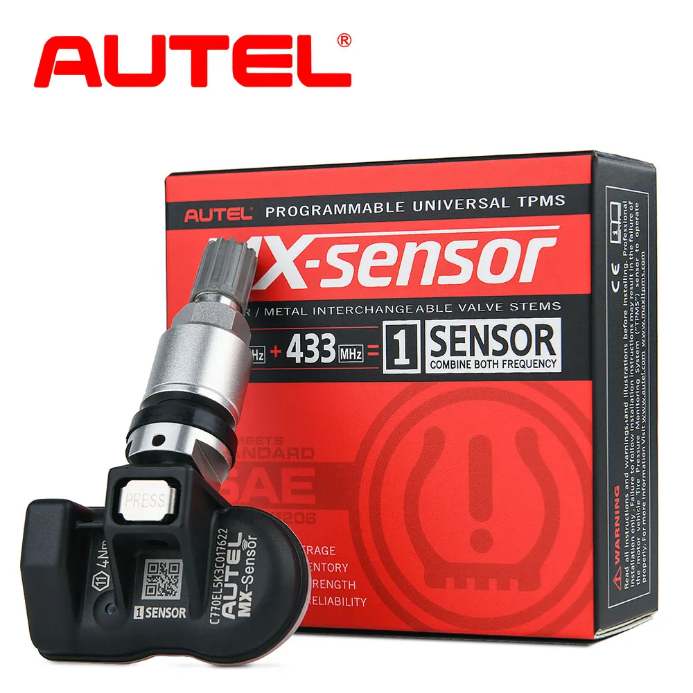 AUTEL 2 в 1 TPMS сенсор 433 315 МГц mx-датчик датчик давления для шин контроль шин TPMS автомобильный Программируемый датчик