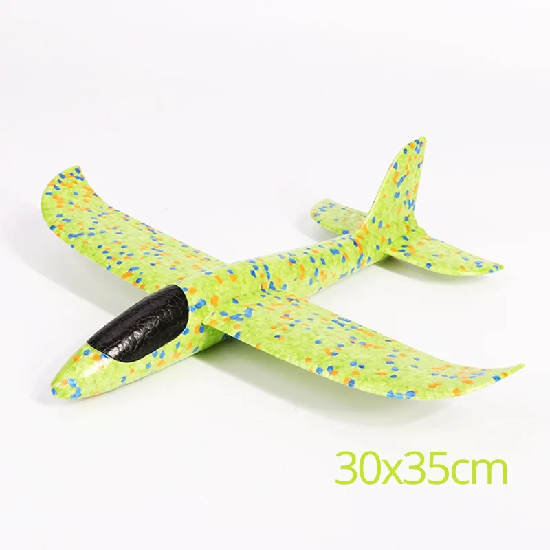 green 35cm DIY ручной бросок Летающий планер игрушки-самолеты для детей пена модель аэроплана вечерние сумки наполнители Летающий планер самолет игрушки игры - Цвет: green 35cm
