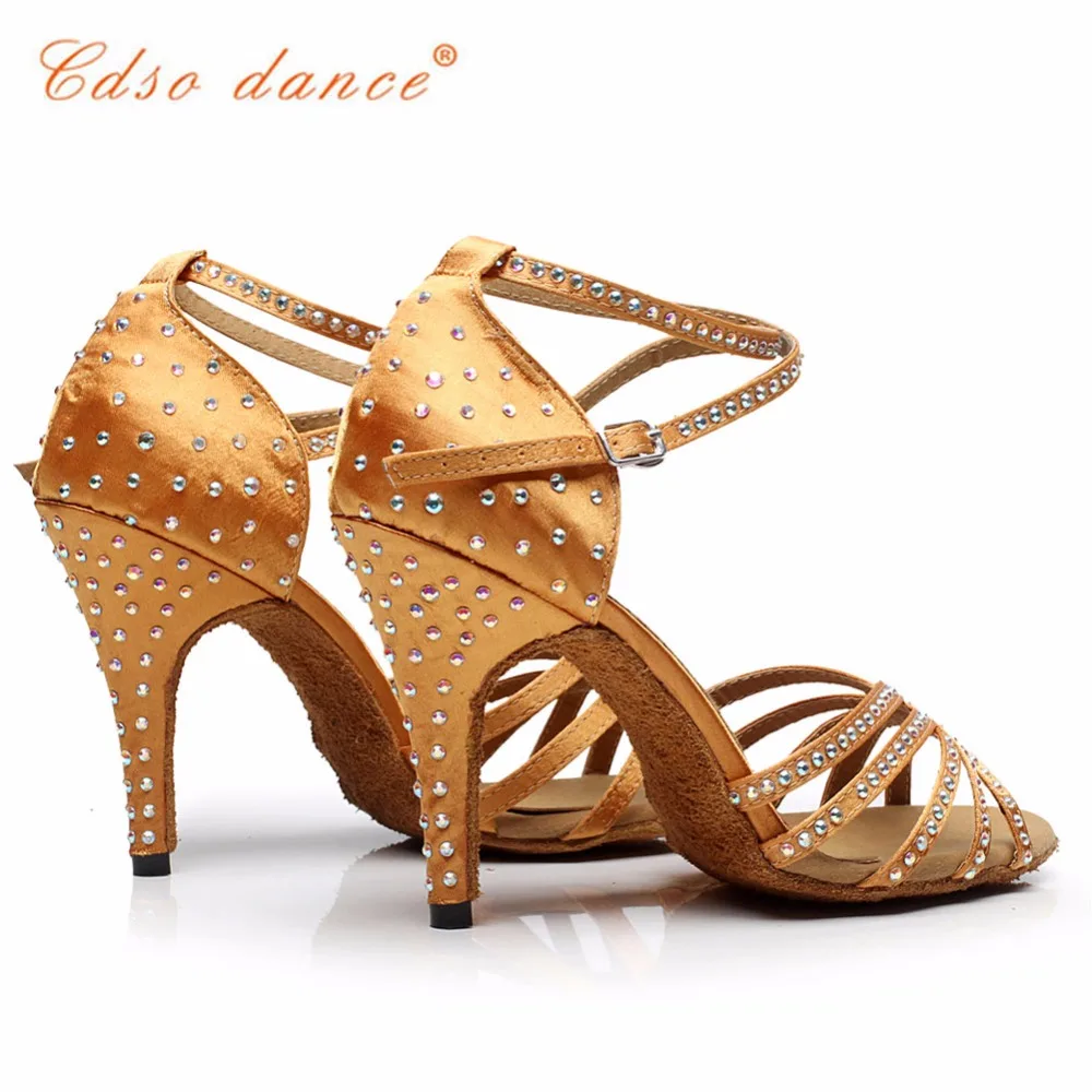 Cdso dance 10316 черная танцевальная обувь из искусственной кожи со стразами для
