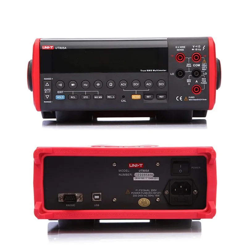 Цифровой мультиметр UNI T UT805A настольного типа 199999 отсчетов True RMS автоматические