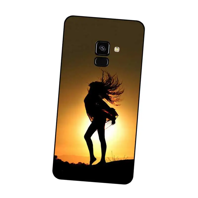 N303 Dancer Black Silicone Case Cover For Samsung Galaxy J2 J3 J4 J5 J6 J7 J8 Pro Plus Prime 2018 2017 |