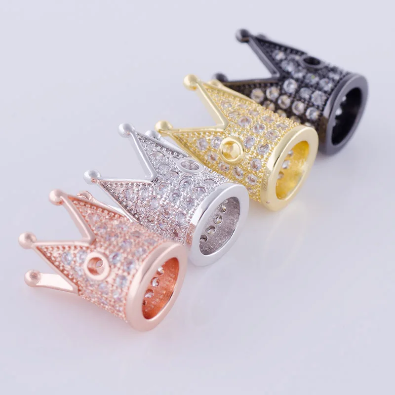 Роскошные микро проложить кубического циркония Корона амулеты для мужчин