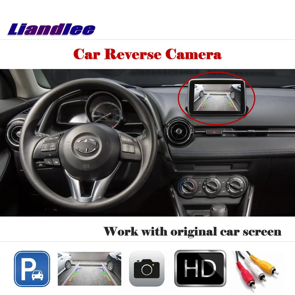 Liandlee For Toyota Yaris For Scion iA 2013-2017 Auto Back Camera Rearview Reverse Parking CAM Work With Car Factory Screen