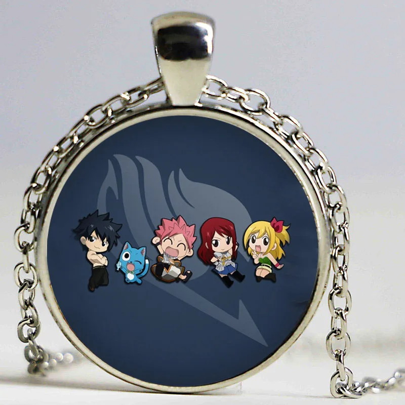 Ожерелье с подвеской логотипом Феи хвоста для женщин мужской кабошон винтажное