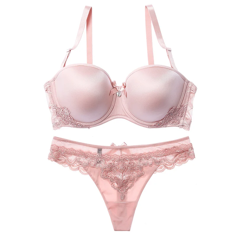 Комплект женского Бесшовного нижнего белья с чашкой пуш ап 1/2|push bra set|push up setunderwear