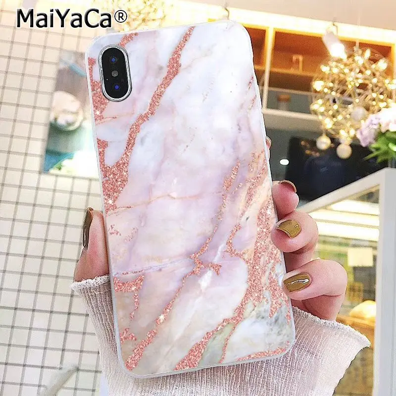 A11 Чехол для телефона MaiYaCa с золотыми розовыми блестками для iphone 11 Pro 11Pro Max 8 7 6 6S Plus 5 5S SE XR X XS MAX - Цвет: A11