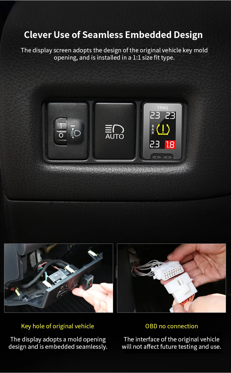 OBD TPMS для toyota IZOA/CHR система контроля давления в шинах в режиме реального времени без удаления шин охранная сигнализация модификация автомобиля