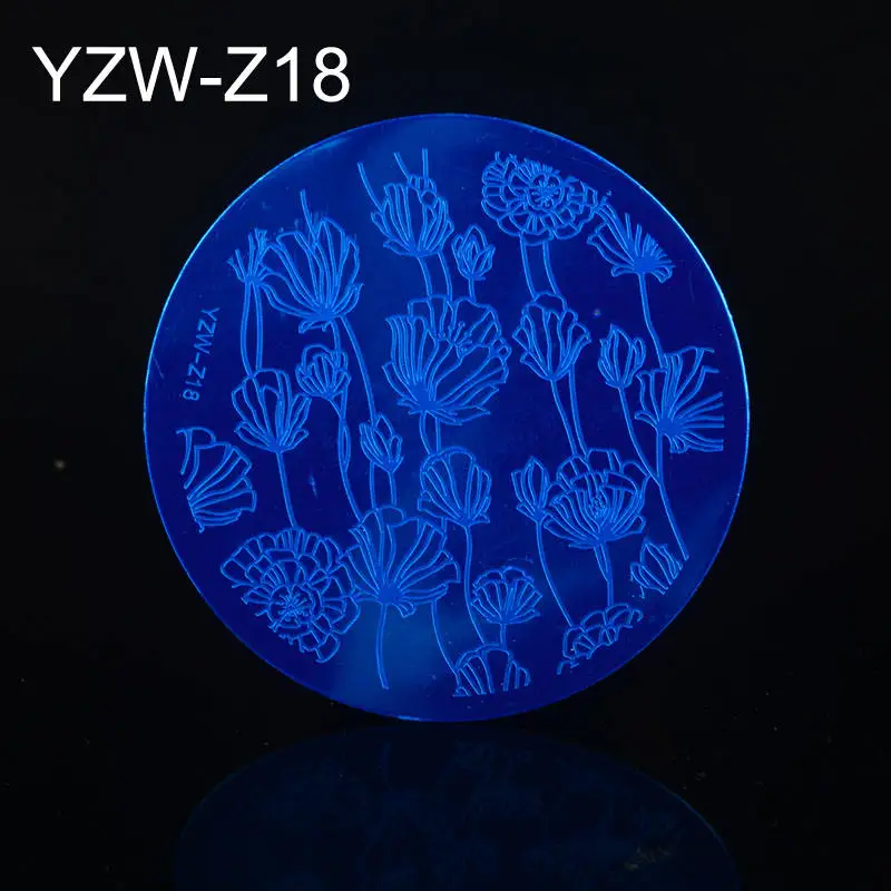 YZW-Z18 FWC рождественский шаблон для дизайна ногтей акриловый Снежный Санта Клаус сетка смешанный дизайн DIY лак изображения ногтей штамповки пластины - Цвет: YZW-Z18