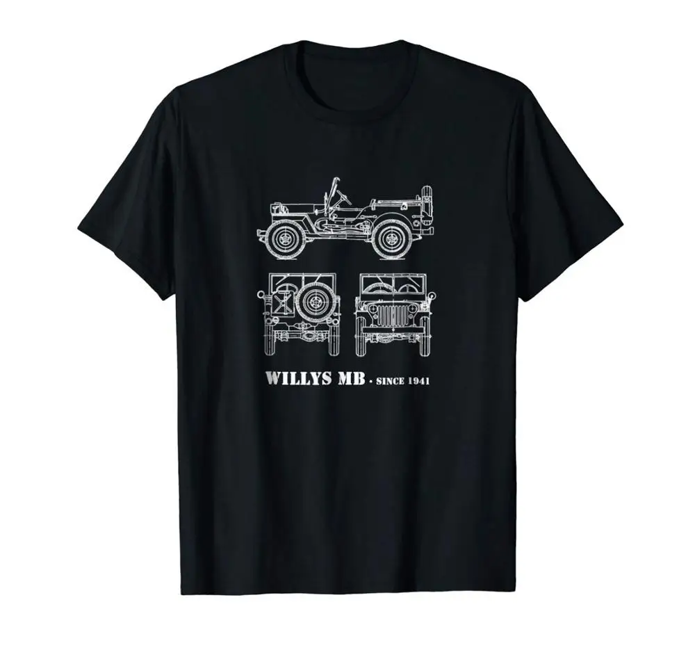 

Wwii Vintage Willys Mb T-Shirt Newest Fashion Funny Men's Summer Fit Casual Printed Tees Shirts