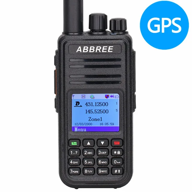 WITH GPS ABBREE AR-UV380 DMR цифровой аналоговый портативный рация(gps) Tier1 и Tier2 ретранслятор двухдиапазонный VHF/UHF радио сестра TYT MD-UV380 - Цвет: WITH GPS