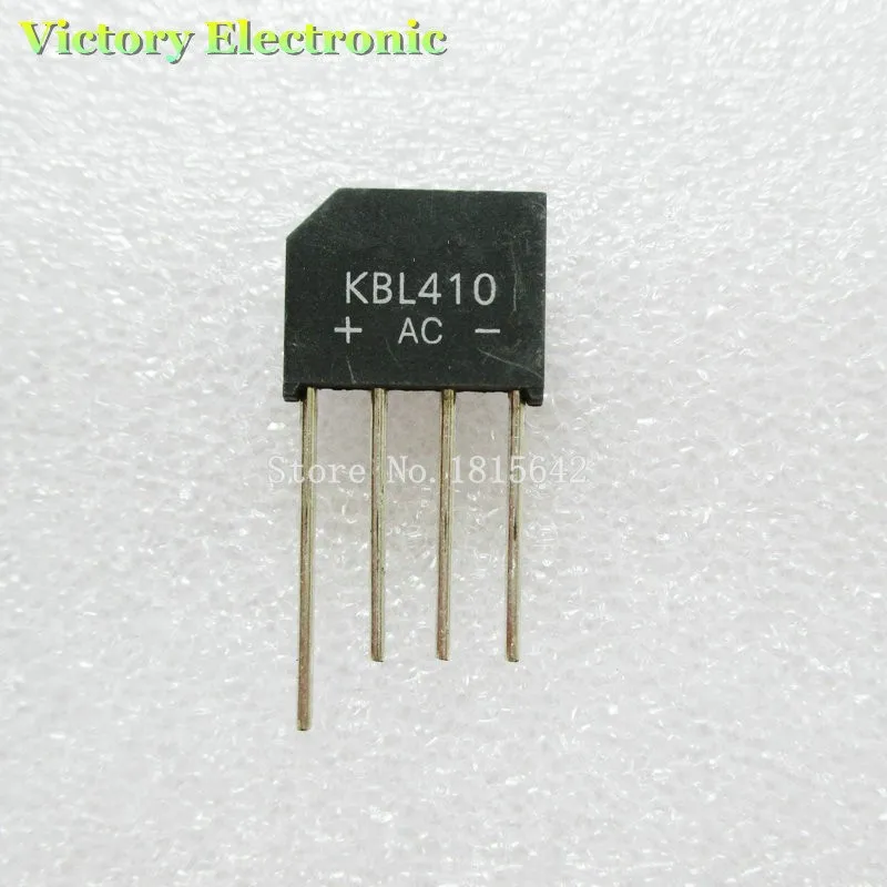 5 шт./лот KBL410 KBL-410 4A 1000V однофазный диодный мостовой выпрямитель Новый |