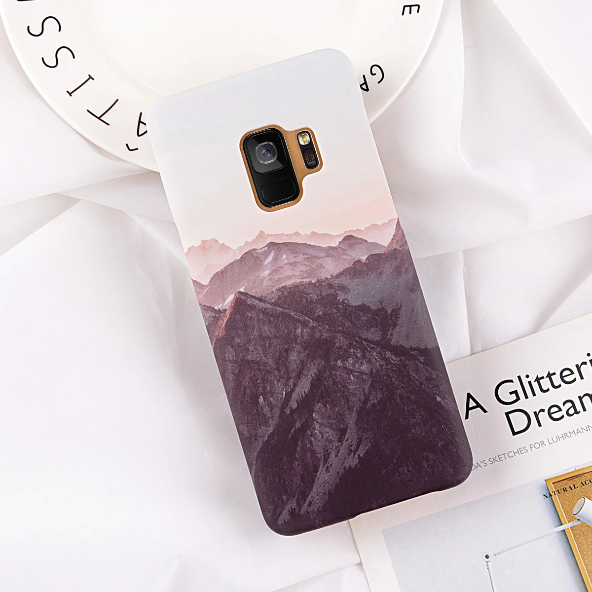 T3 Lovebay чехол для телефона для samsung Galaxy Note 8 9 S8 S9 Plus горный пик лес пейзаж Жесткий PC задняя крышка чехол s для S7 Edge - Цвет: T3