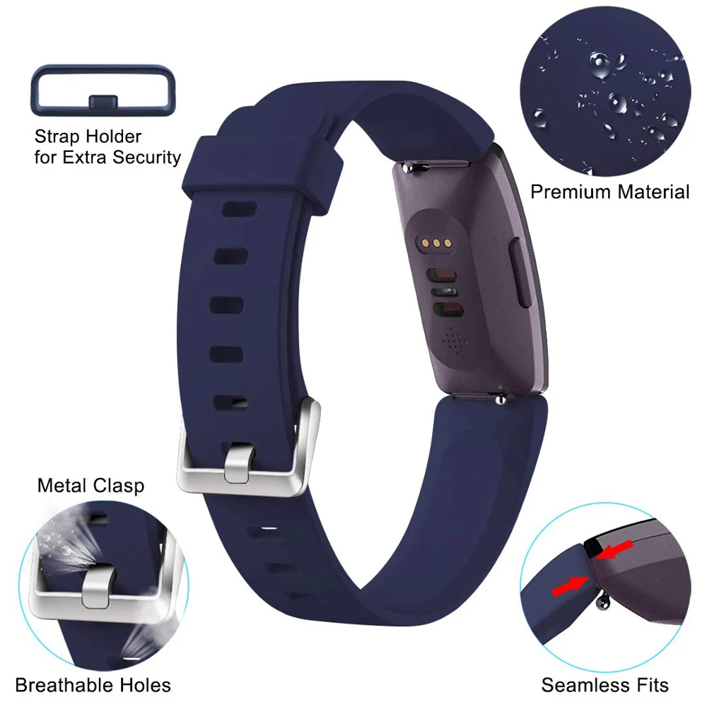 Для Fitbit Inspire Hr Band Силиконовый спортивный сменный Браслет ремешок для Fitbit Inspire фитнес-трекер с 3 шт