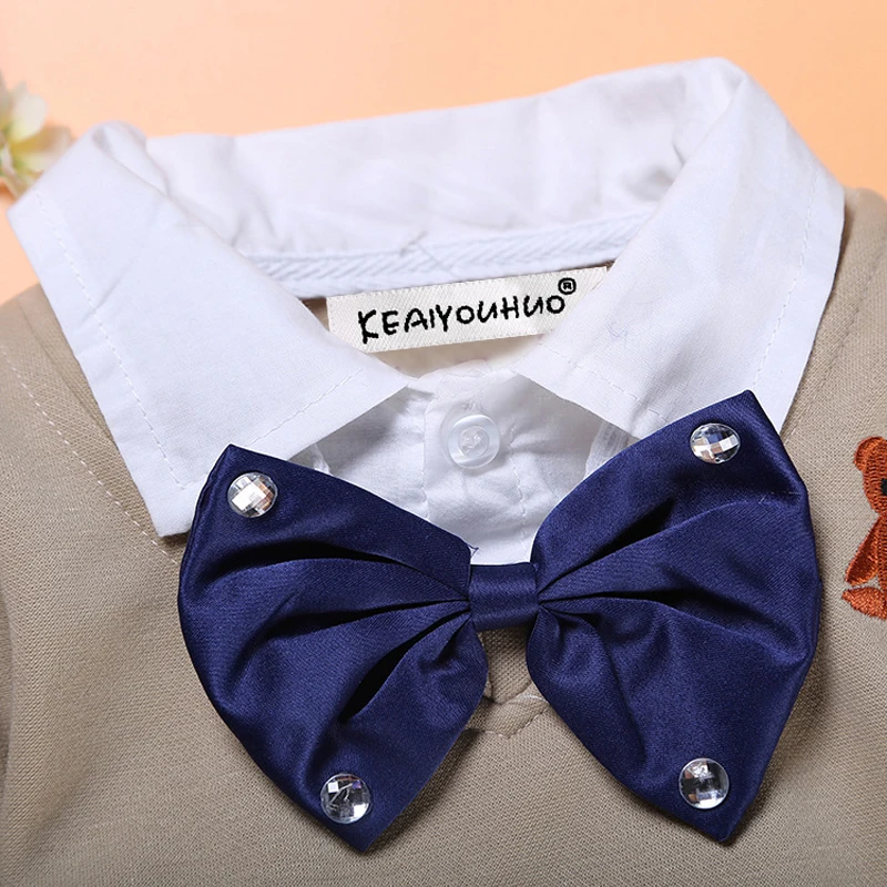 

Baby Clothing Sets Kids Clothes Autumn Baby Gentleman fashion Sets Kids Long Sleeve Suits Bow Tie T-shirts + Pants Boys Clothes