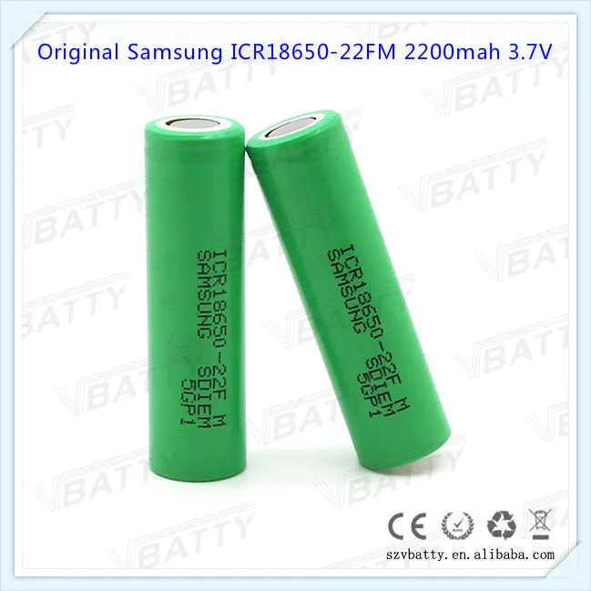 100% оригинал для Samsung ICR18650 22FM 18650 2200 мАч 3 7 В литий ионная аккумуляторная батарея e