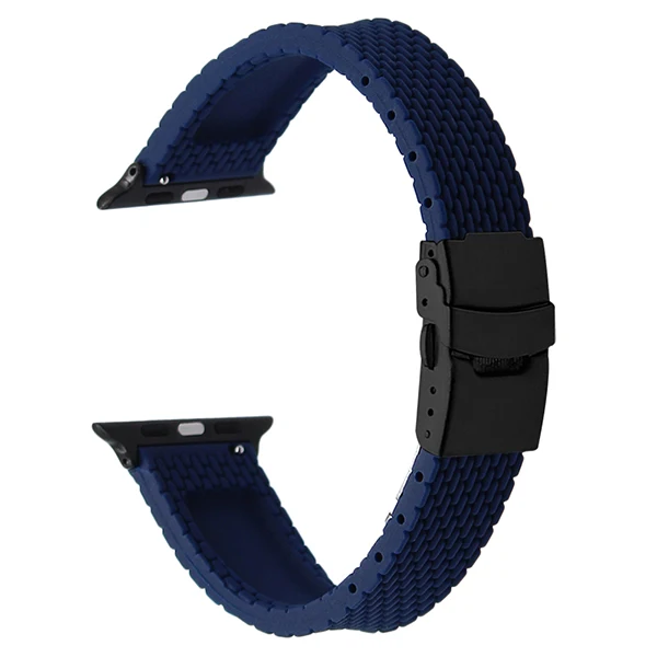Силиконовый резиновый ремешок для часов iWatch Apple Watch Series 5 4 3 2 1 44 мм 40 мм 42 мм 38 мм защитный ремешок спортивный ремешок браслет
